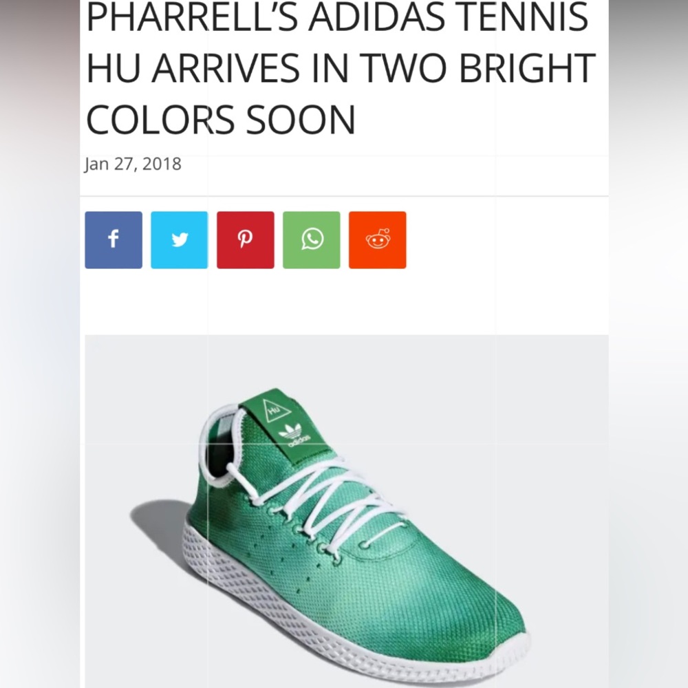 🔥 Adidas Originals Pharrell Williams Tennis Hu AP9964 collaboration Holi